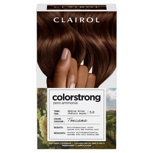 Clairol ColorStrong Ammonia Free Permanent Hair Color Dye Kit - 5 Medium Brown - 1 of 4