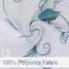 Floral Embroidered Voile Sheer Kitchen Tier Curtains or Valances - 2 of 4