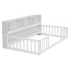 Grungis Twin Size Floor Bed for Kids with Bedside Bookcase and Shelves,Modern Toddler Bed with Guardrails,Montessori Bed for Bedroom - 4 of 4