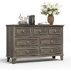 7 Drawer Dresser for Bedroom, 47"W Wooden Chest of Drawers with Metal Handles, Large Dresser TV Stand, Clothes Storage Organizer for Bedroom - 2 of 4