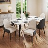 Dining Chairs Set of 6, Backrest Cushions and Black Metal Legs, Suitable for Restaurants, Kitchens, and Bedrooms Dining Room Chairs - 2 of 4