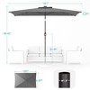 Sonkuki 10x6.5 ft LED Rectangular Patio Market Umbrella w/Tilt Adjustment - 3 of 4