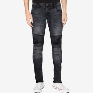RAW X Men's Slim Fit Moto Detail Stretch Jeans - 1 of 4