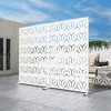 46.8in.W x 71.37in.H White Galvanized Sheet Outdoor Private Screen Decorative Art Panel - 2 of 4