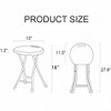 GustoWave Portable Folding Chair with Handle, Heavy Duty Round Fold Stool Chair with 500lbs Capacity for Adults, 18 Inch Foldable Stool - 2 of 4