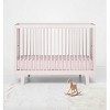 Bacati - Solid Pink 100 percent Cotton Universal Baby US Standard Crib or Toddler Bed Fitted Sheet - 4 of 4