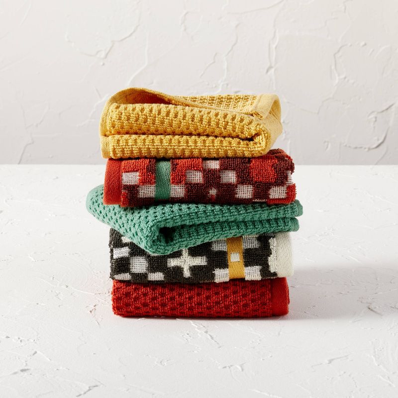 5pk Assorted Washcloth - Opalhouse&#8482; designed with Jungalow&#8482;, 1 of 8
