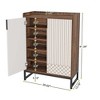 UbMelt 29.52 Inch Shoe Cabinet,Modern Freestanding 5-Tier Shoe Storage Organizer with Adjustable Shelves and 2 Doors for Entryway,Hallway,Closet - 3 of 4
