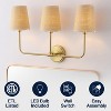 JONATHAN Y Lila Traditional Coastal Scalloped Fabric Shade/Metal LED Vanity Light - 4 of 4