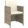 vidaXL 6 Piece Patio Dining Set with Cushions Poly Rattan Beige - 4 of 4