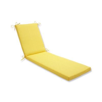 Indoor/Outdoor Fresco Solids Yellow Chaise Lounge Cushion - Pillow Perfect