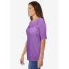 Woman Within Plus Size Crochet-Trim Knit Top - 4 of 4