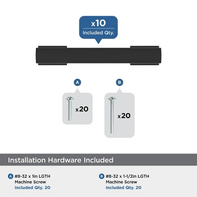 Matte Black 3" Modern Cabinet Pulls with Mounting Hardware