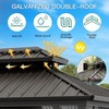 Acekool Hardtop Gazebo for Patio with Netting and Curtains, Metal Roof Canopy Aluminium Frame Permanent Pavilion - 2 of 4