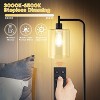 Industrial Floor Lamp with Glass Shade, Tall Standing Lamp with LED Bulbs & Adjustable Color Temperature for Living Room, Bedroom, Office - 3 of 4