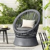 CAVINAS Outdoor Round Rattan Patio Swivel Chairs with Iron Frame & Cushions,Comfy Accent Chair for Garden,Backyard,Balcony,Gray - 2 of 4