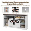 60" Farmhouse Fireplace TV Stand for TVs up to 65", 23" Electric Fireplace with Sliding Barn Door & Storage - 4 of 4