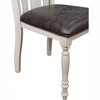 Roundhill Furniture Arch Turned Leg Dining Chair, Weathered Oak, Set of 2 - 2 of 4