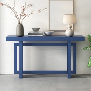 Contemporary Console Table With Wood Top, Extra Long Entryway Table, Modern Sofa Table-Cuddlewood - 1 of 4