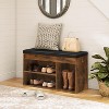 MaseiKar Shoe Storage Bench with Padded Cushion, Entryway Bench with Flip-Open Storage Box and Adjustable Shelf, Shoe Rack with Hidden Compartment - 2 of 4