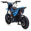 24V 350W Electric Dirt Bike for Teens, 12" Fat Tire Off-Road Motorcycle w/Hydraulic Brakes, 35-Mile Range, Powered Riding On Bike for Boys Girls 6-12 - 4 of 4