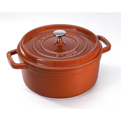 STAUB Cast Iron Dutch Oven 4-qt Round Cocotte, Made in France