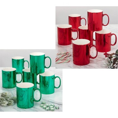 Certified International Holiday Lights 16 oz. Red Porcelain Mug (Set of 6)  27040SET6 - The Home Depot