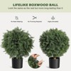 Jojoka 2 Pack Artificial Cedar Topiary Ball Trees with Pot, Faux Potted Shrubs Bushes for Indoor Outdoor Home Garden Porch Decor - 4 of 4