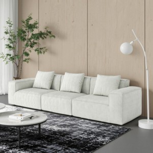 118" Modular Convertible Sofa Bed,Oversized 3-Seater Sofa Set, Free Configuration Sectional Couch for Living Room or Guest Space-Maison Boucle - 1 of 4