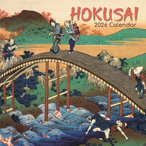2026 Square Wall Calendar, Hokusai, 16-Month Arts & Antiques Theme with 180 Reminder Stickers (12x12 In) - 1 of 4