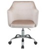 Vynxaria Champagne Velvet & Chrome Finish Office Chair - 4 of 4