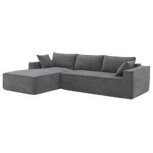 NicBex Modern L Shape Modular Sectional Sofa Chenille Fabric Couch with 2 Pillows for Living Room - 1 of 4