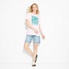 Women's Bermuda Oversized Short Sleeve Graphic T-Shirt - Pink - 3 of 3