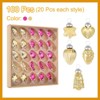 Unique Bargains Glass Decorative Hanging Tree Ornament Balls 1"-1.5" 100 Pcs - 3 of 4
