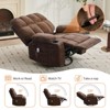 GustoWave Oversized Massage Recliner Chair with Heat, Manual Swivel Rocker, Lumbar Support, Dual Cup Holders, Side Pockets, Living Room - 3 of 4
