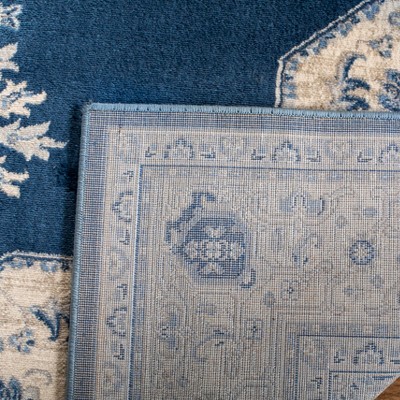 Heirloom Inspired Navy & Cream 6' x 9' Synthetic Area Rug