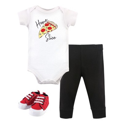 Baby girl 4 pce set outfit joggers bodysuit bib socks CRAB cotton
