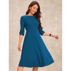 INSPIRE CHIC Women's 3/4 Sleeve Elegant Boat Neck Wear to Work Dress - image 4 of 4