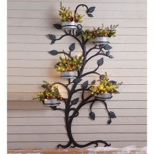 Plow & Hearth Hanging Tree Trellis with Pot Holders - 1 of 3