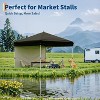 10x10 Pop Up Canopy with 1-Sidewall, Outdoor Tent with Portable Roller Bag - 3 Adjustable Height, 4 Weight Bags for Garden, Sports, Beach - 3 of 4
