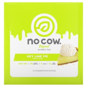 No Cow Dipped Protein Bar, Key Lime Pie, 12 Bars, 2.12 oz (60 g) Each - 1 of 3