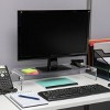 Mind Reader Acrylic Monitor Stand Clear: Computer Desk Riser, Metal Hardware, No Assembly Required, 22" Width - 2 of 4