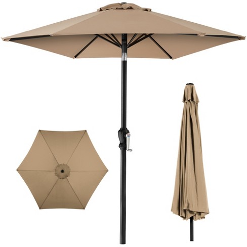 9FT Outdoor Umbrella W/ Push Button Tilt and Crank for Backyard, Pool(Net  Only)