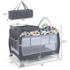 Infans 4 in 1 Baby Playard Portable Infant Nursery Center w/ Zippered Door Blue - 2 of 4