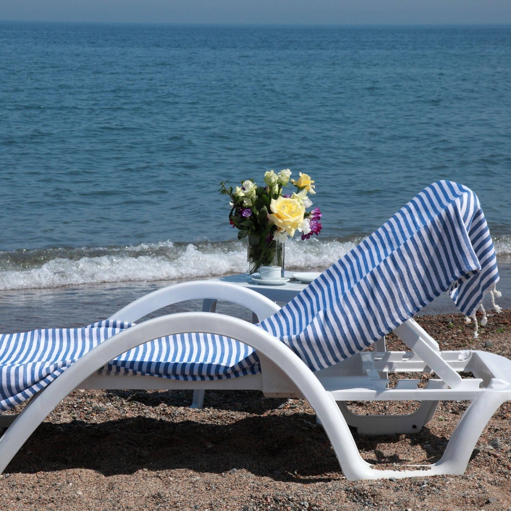 Photos - Towel Fun in the Sun Pestemal Beach  Ocean Blue - Linum Home Textiles
