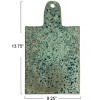 Storied Home Matte Stoneware Cheese Board with Leather Tie, Green - 2 of 4