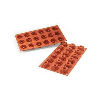 Funshowcase Indent Round Silicone Mold for Chocolate Gummy Ice Cubes 35-Cavity