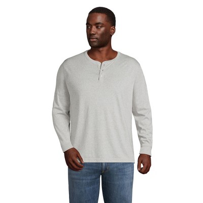Lands' End Men's Super-T Long Sleeve Henley Shirt