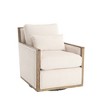 TIRAMISUBEST Beige Swivel Barrel Club Chair: A Comfy Accent Sofa for the Living Room, Perfect Arm Chair for Nurseries, Hotels, Bedrooms & Offices - 3 of 4