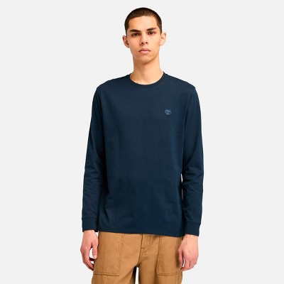 Timberland Men's Oyster River Chest Logo Long-Sleeve T-Shirt